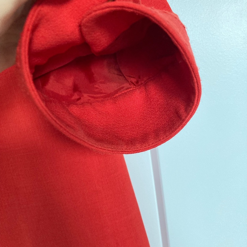 Tory Burch vintage Vibrant chic timeless bold Red Trench Coat - Picture 9 of 12